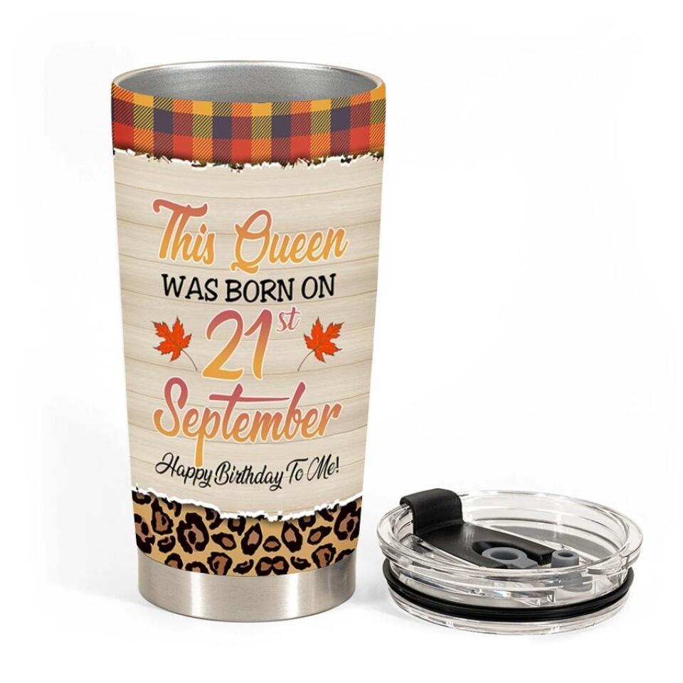 Personalized tumblers, Birthday tumbler, birthdays in September, September birthday gifts for her