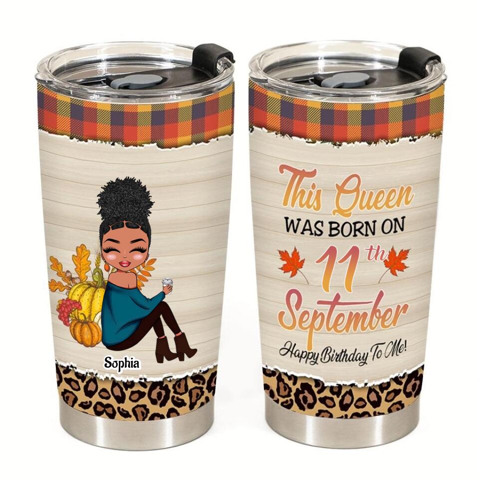 Personalized tumblers, Birthday tumbler, birthdays in September, September birthday gifts for her