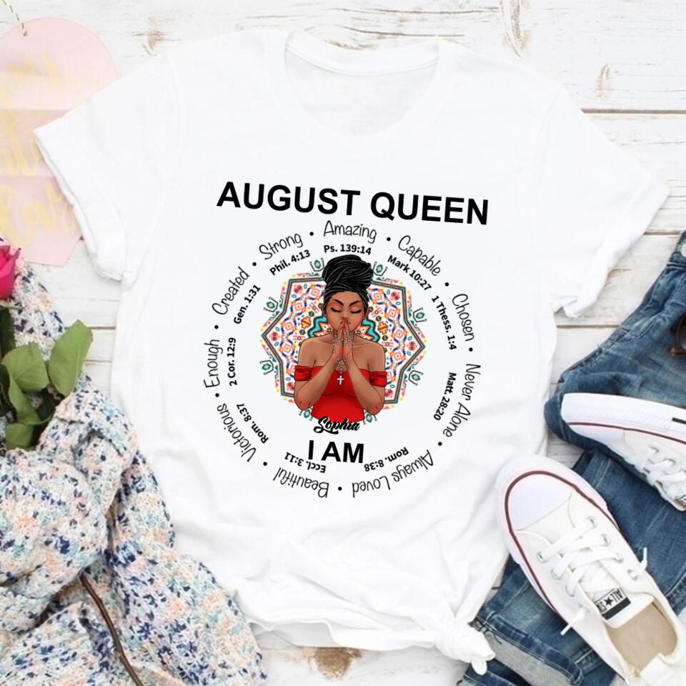 August Birthday Shirt, Custom Birthday Shirt, Queens are Born In August, August Birthday Shirts For Woman, August Birthday Gifts
