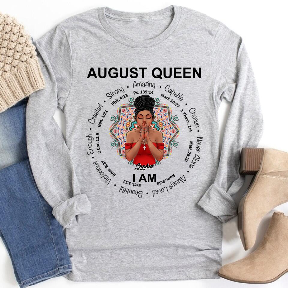 August Birthday Shirt, Custom Birthday Shirt, Queens are Born In August, August Birthday Shirts For Woman, August Birthday Gifts