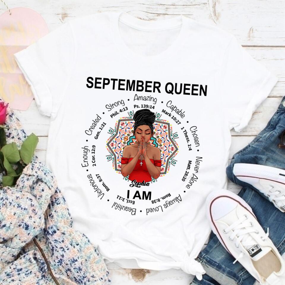 September Birthday Shirt, Custom Birthday Shirt, Queens Born In September, September Birthday Shirts For Woman, September Birthday Gifts