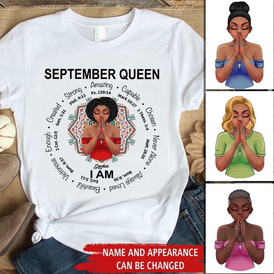 September Birthday Shirt, Custom Birthday Shirt, Queens Born In September, September Birthday Shirts For Woman, September Birthday Gifts
