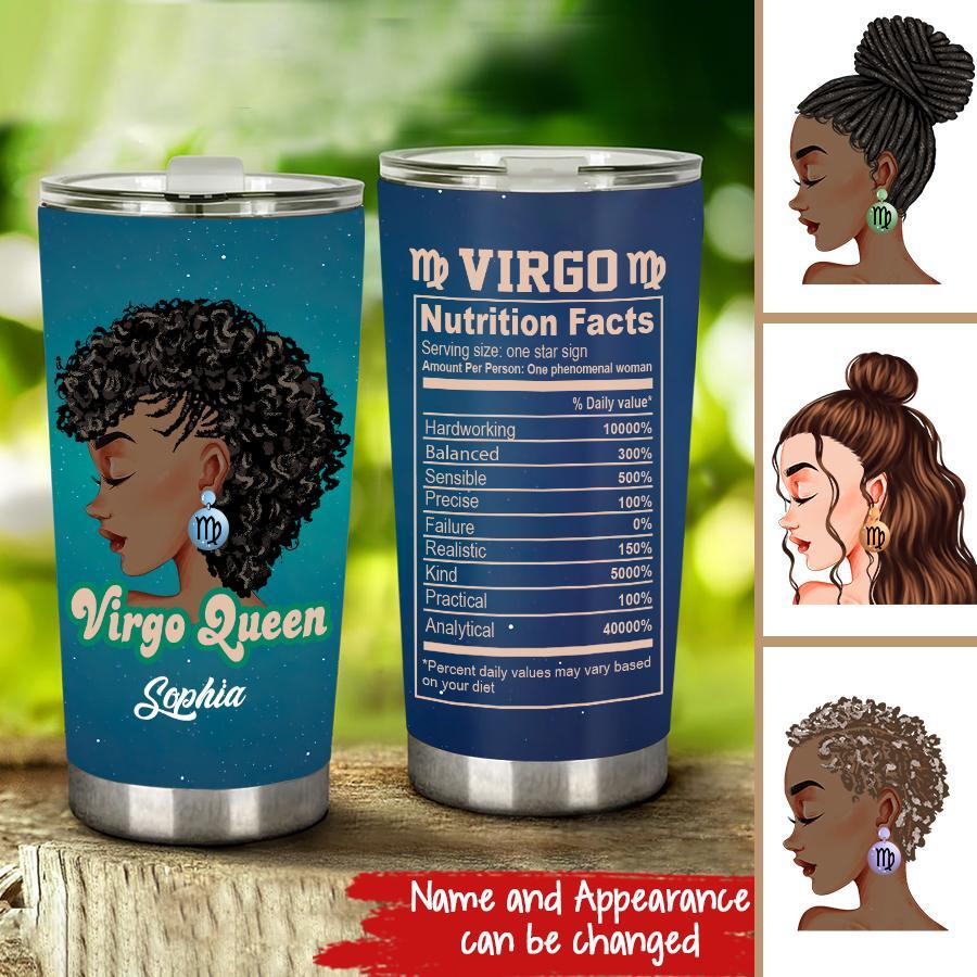 Personalized tumblers, Virgo Birthday tumbler, Virgo Zodiac, Virgo Girl, Virgo Tumbler For Ladies, Virgo Queen, Virgo Queen Birthday Gift