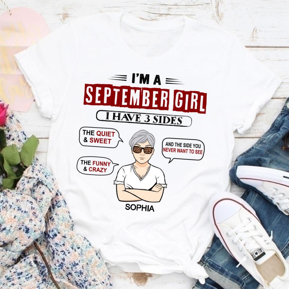 September Birthday Shirt, Custom Birthday Shirt, Queens are Born In September, September Birthday Shirts For Woman, September Birthday Gifts