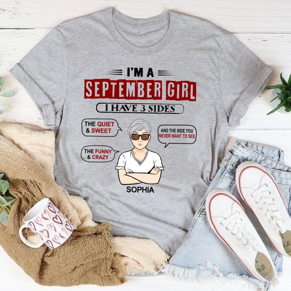 September Birthday Shirt, Custom Birthday Shirt, Queens are Born In September, September Birthday Shirts For Woman, September Birthday Gifts