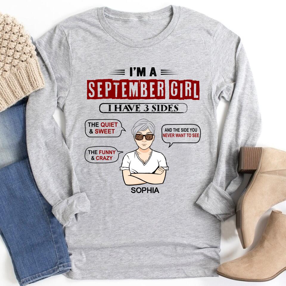 September Birthday Shirt, Custom Birthday Shirt, Queens are Born In September, September Birthday Shirts For Woman, September Birthday Gifts