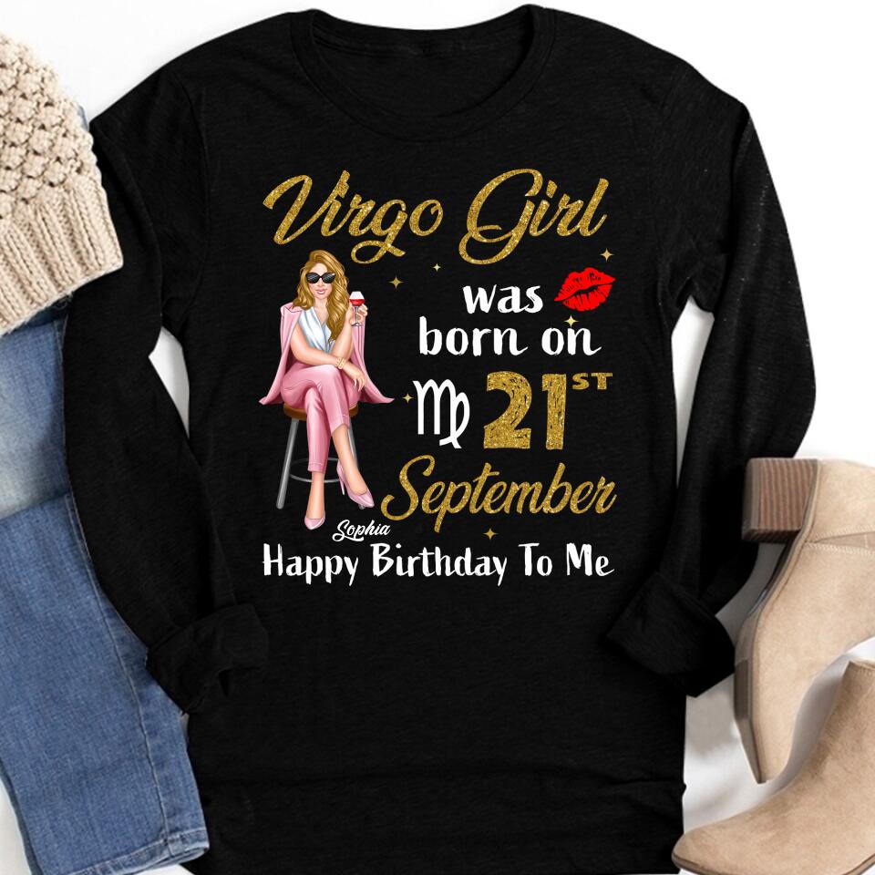 Custom Birthday Shirt, Virgo Zodiac t shirt, Virgo Birthday shirt, Virgo t shirts for ladies, Virgo Queen Birthday shirt