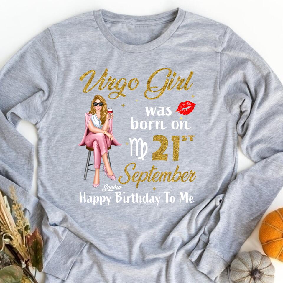 Custom Birthday Shirt, Virgo Zodiac t shirt, Virgo Birthday shirt, Virgo t shirts for ladies, Virgo Queen Birthday shirt