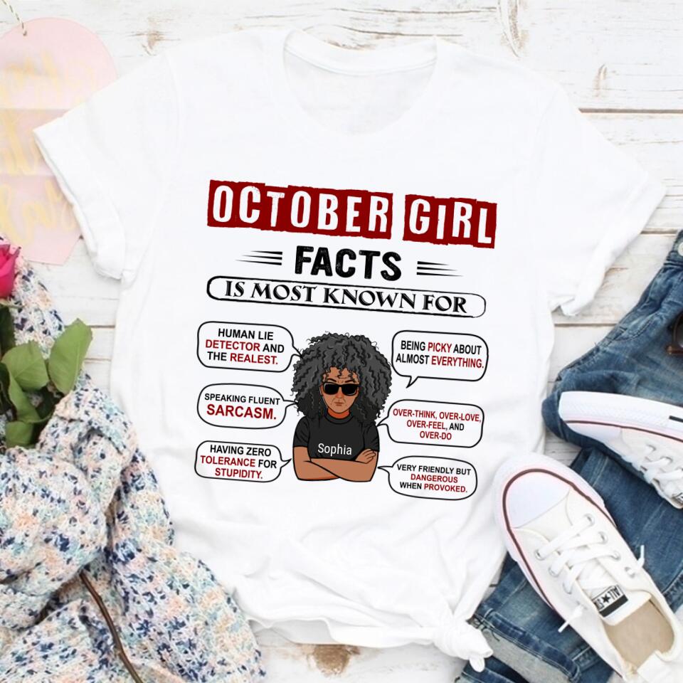October Birthday Shirt, Custom Birthday Shirt, Queens Born In October, October Birthday Shirts For Woman, October Birthday Gifts