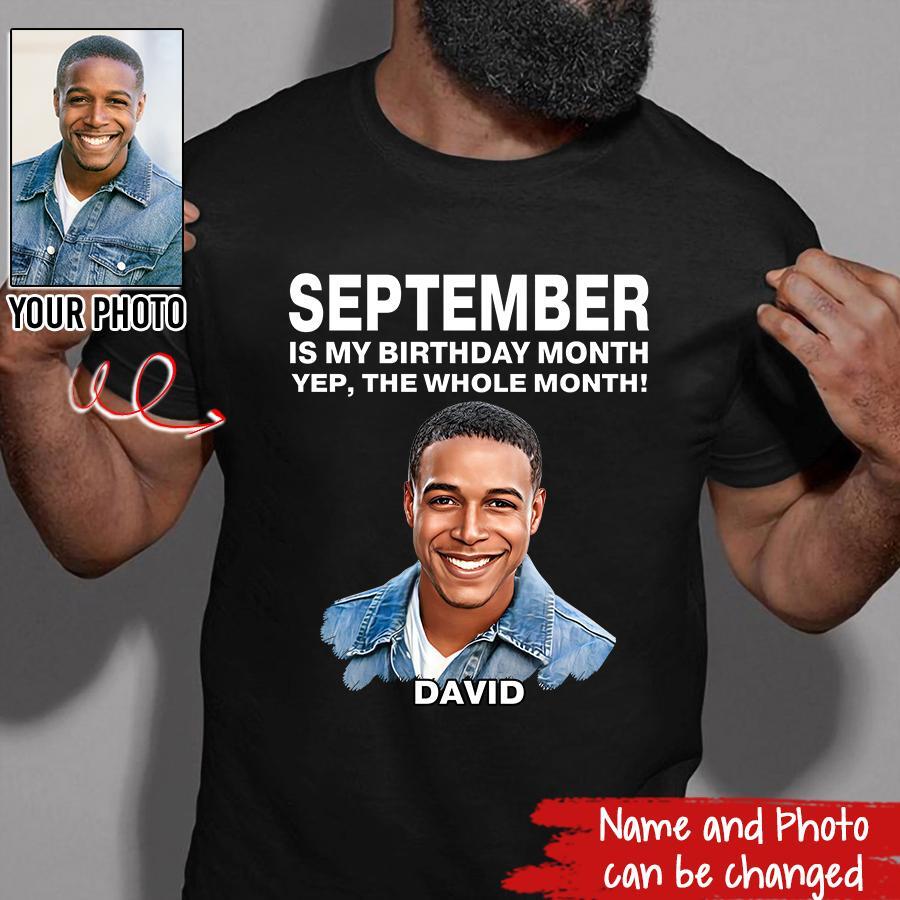 September Birthday Shirt, Custom Birthday Shirt, A Black King was born in September, September Birthday Shirts For Man, September Birthday Gifts