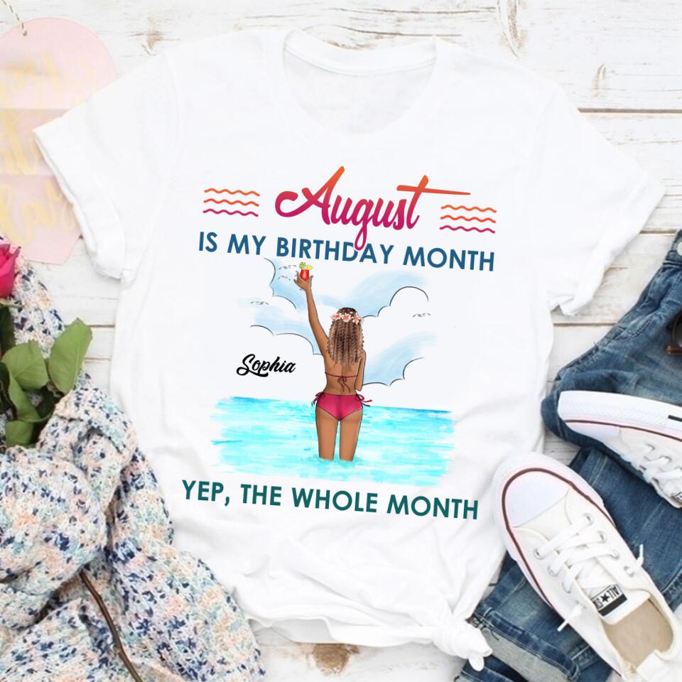 August Birthday Shirt, Custom Birthday Shirt, Queens are Born In August, August Birthday Shirts For Woman, August Birthday Gifts