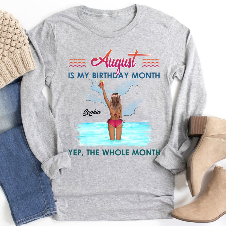 August Birthday Shirt, Custom Birthday Shirt, Queens are Born In August, August Birthday Shirts For Woman, August Birthday Gifts