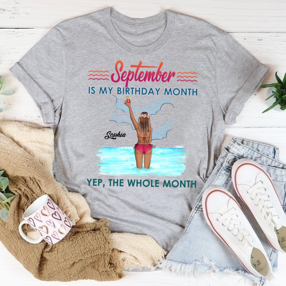 September Birthday Shirt, Custom Birthday Shirt, Queens are Born In September, September Birthday Shirts For Woman, September Birthday Gifts