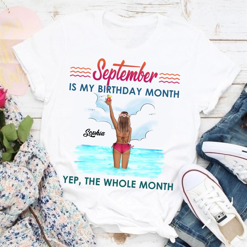 September Birthday Shirt, Custom Birthday Shirt, Queens are Born In September, September Birthday Shirts For Woman, September Birthday Gifts