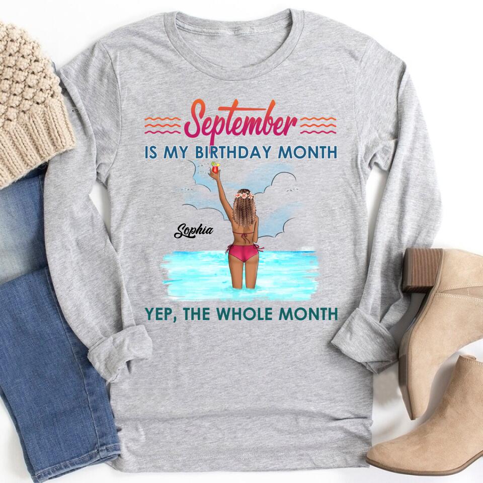 September Birthday Shirt, Custom Birthday Shirt, Queens are Born In September, September Birthday Shirts For Woman, September Birthday Gifts