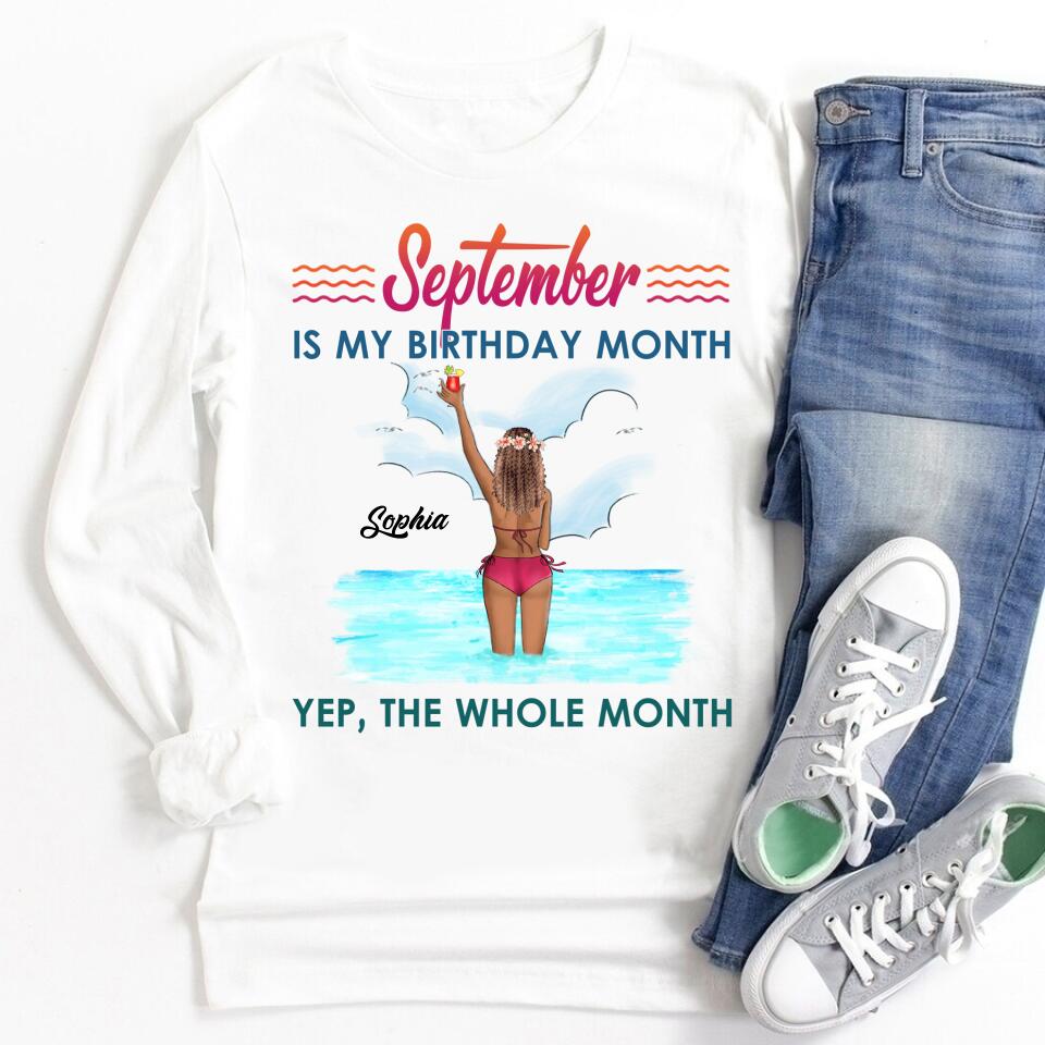 September Birthday Shirt, Custom Birthday Shirt, Queens are Born In September, September Birthday Shirts For Woman, September Birthday Gifts