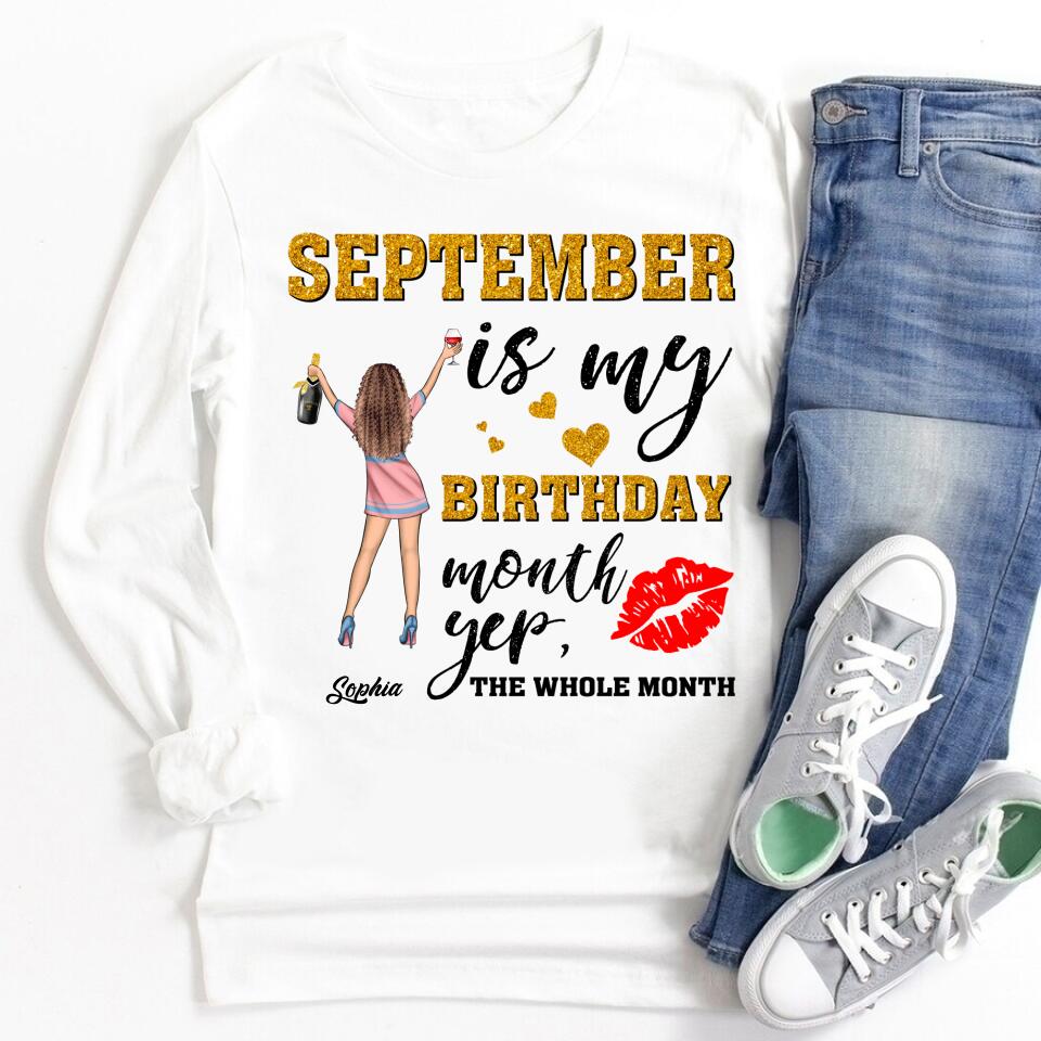 September Birthday Shirt, Custom Birthday Shirt, Queens are Born In September, September Birthday Shirts For Woman, September Birthday Gifts