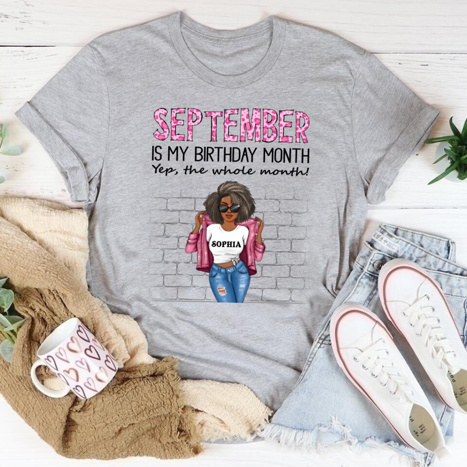 September Birthday Shirt, Custom Birthday Shirt, Queens are Born In September, September Birthday Shirts For Woman, September Birthday Gifts