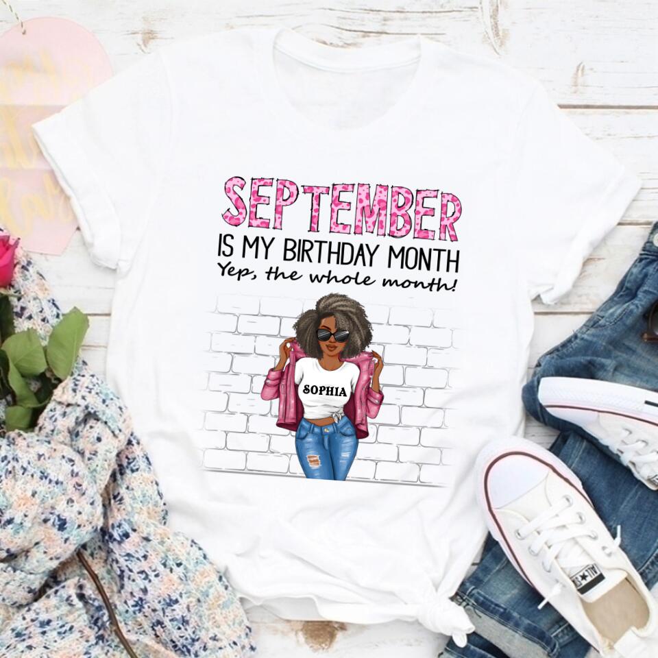 September Birthday Shirt, Custom Birthday Shirt, Queens are Born In September, September Birthday Shirts For Woman, September Birthday Gifts