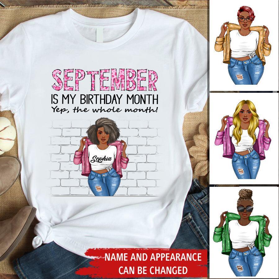 September Birthday Shirt, Custom Birthday Shirt, Queens are Born In September, September Birthday Shirts For Woman, September Birthday Gifts