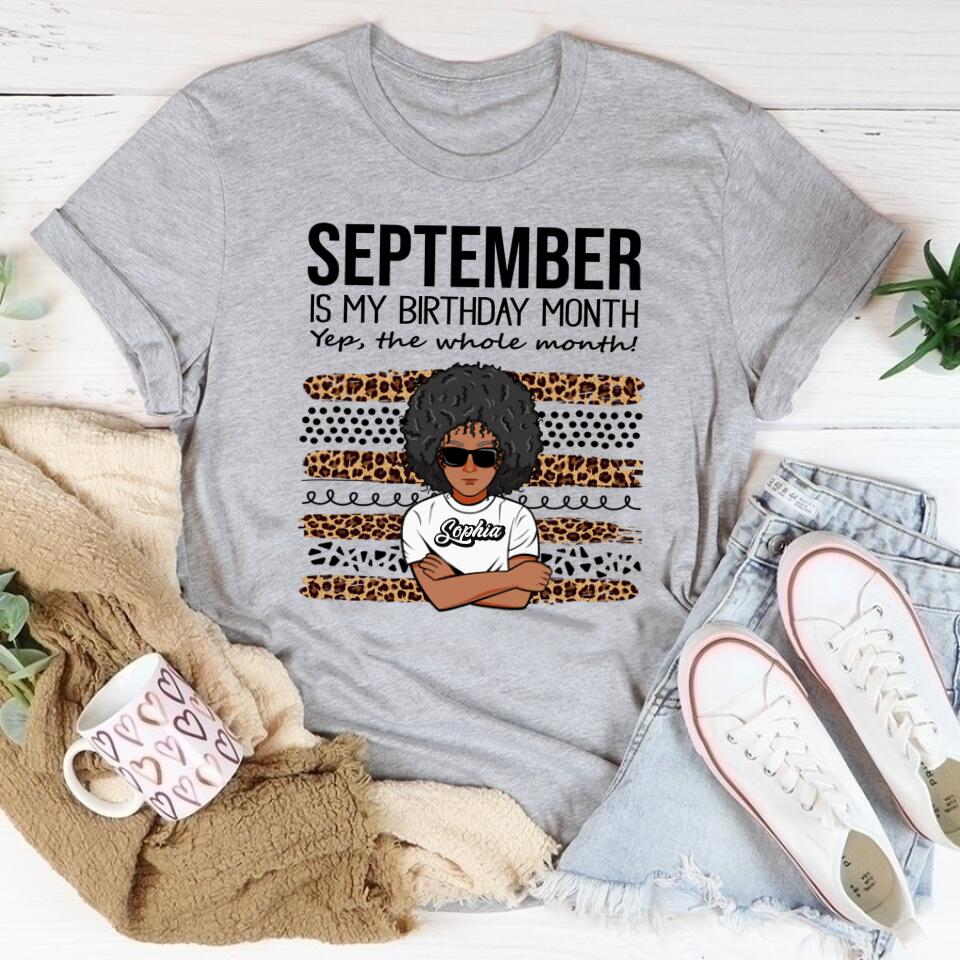 September Birthday Shirt, Custom Birthday Shirt, Queens are Born In September, September Birthday Shirts For Woman, September Birthday Gifts
