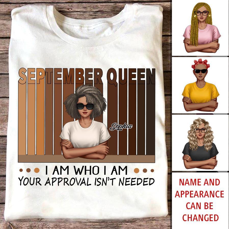 September Birthday Shirt, Custom Birthday Shirt, Queens are Born In September, September Birthday Shirts For Woman, September Birthday Gifts