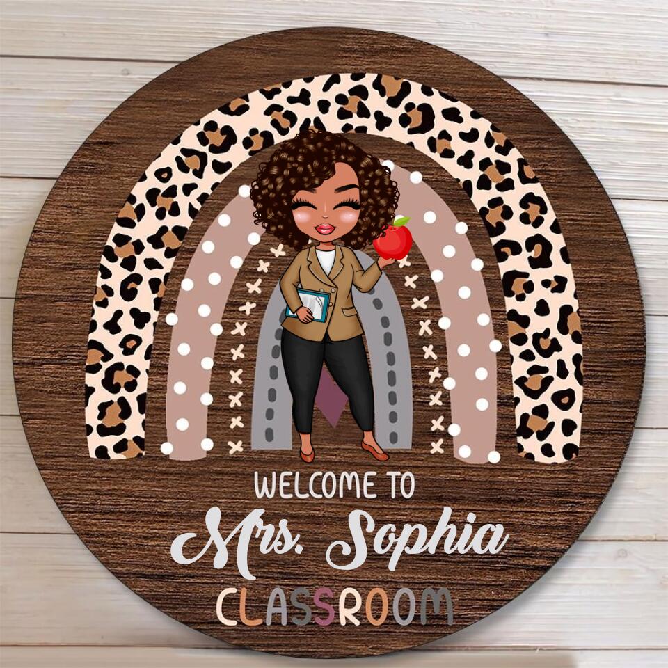 Welcome To My Classroom, Personalized Round Wood Sign, Back To School, Decor, Door Sign Gift For Classroom, Teacher, Students
