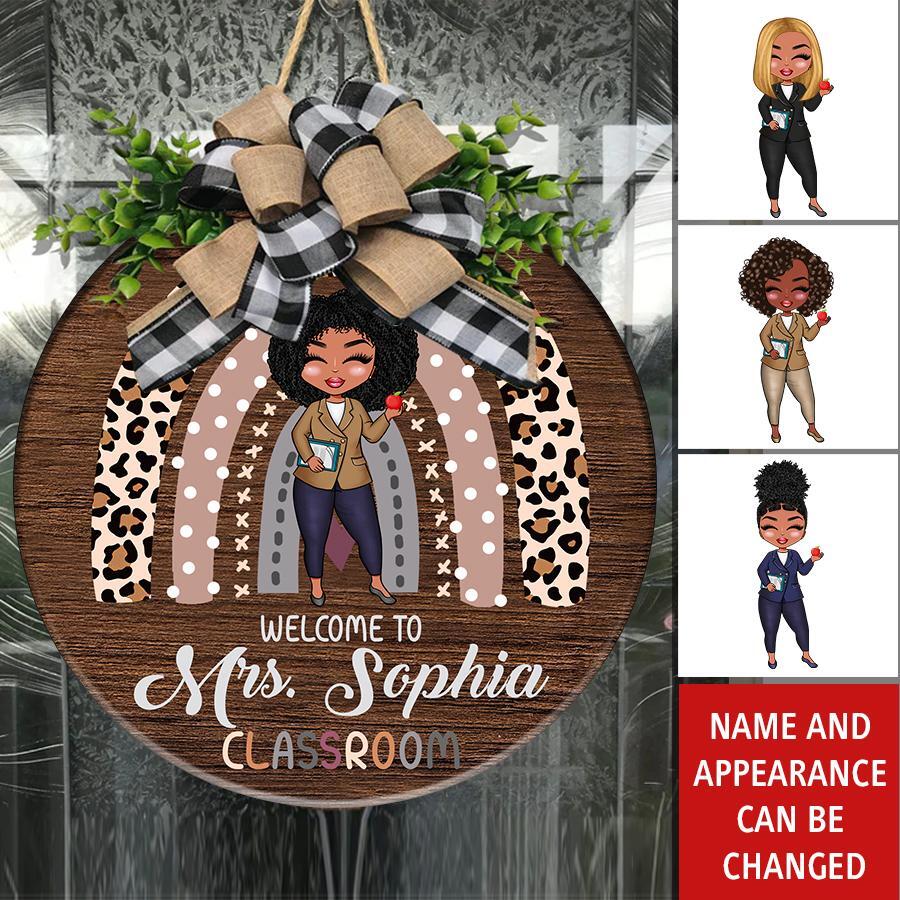 Welcome To My Classroom, Personalized Round Wood Sign, Back To School, Decor, Door Sign Gift For Classroom, Teacher, Students