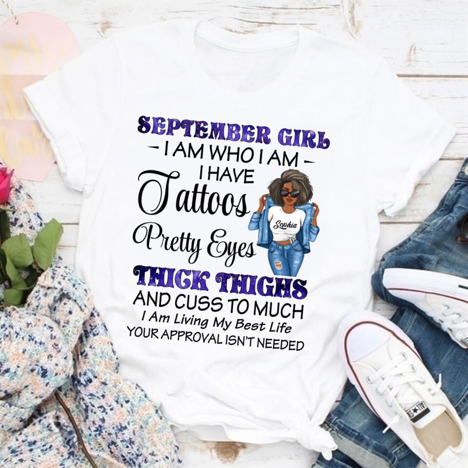 September Birthday Shirt, Custom Birthday Shirt, Queens are Born In September, September Birthday Shirts For Woman, September Birthday Gifts