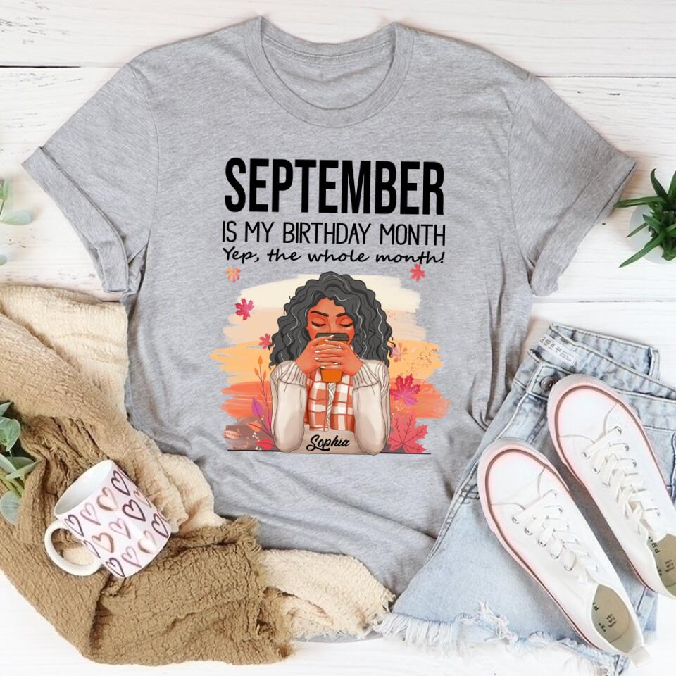 September Birthday Shirt, Custom Birthday Shirt, Queens are Born In September, September Birthday Shirts For Woman, September Birthday Gifts