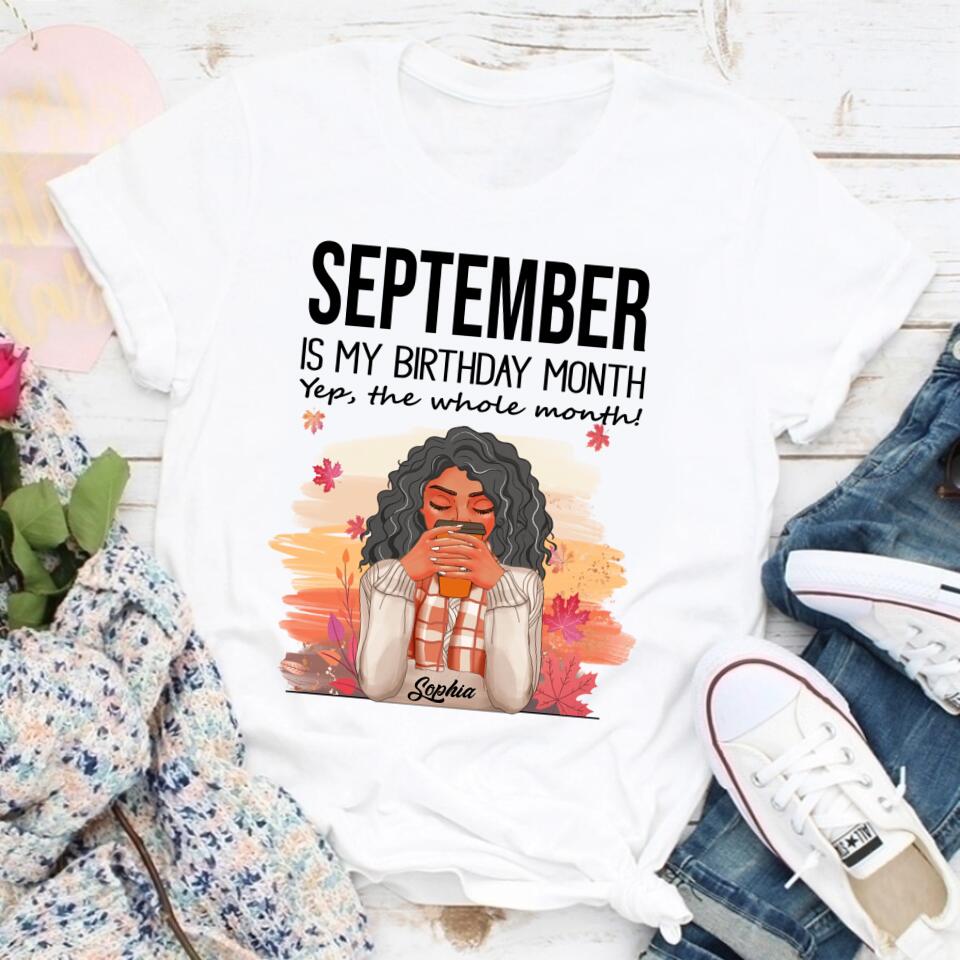 September Birthday Shirt, Custom Birthday Shirt, Queens are Born In September, September Birthday Shirts For Woman, September Birthday Gifts