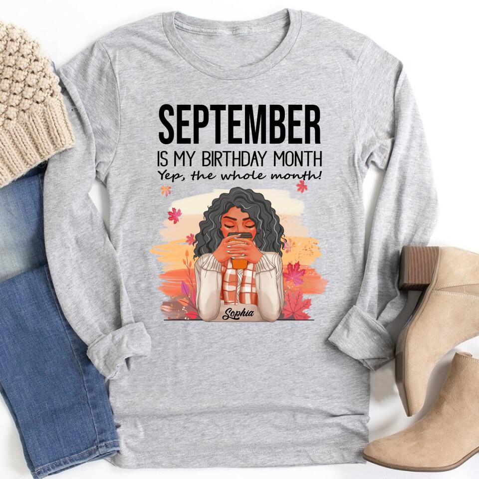 September Birthday Shirt, Custom Birthday Shirt, Queens are Born In September, September Birthday Shirts For Woman, September Birthday Gifts