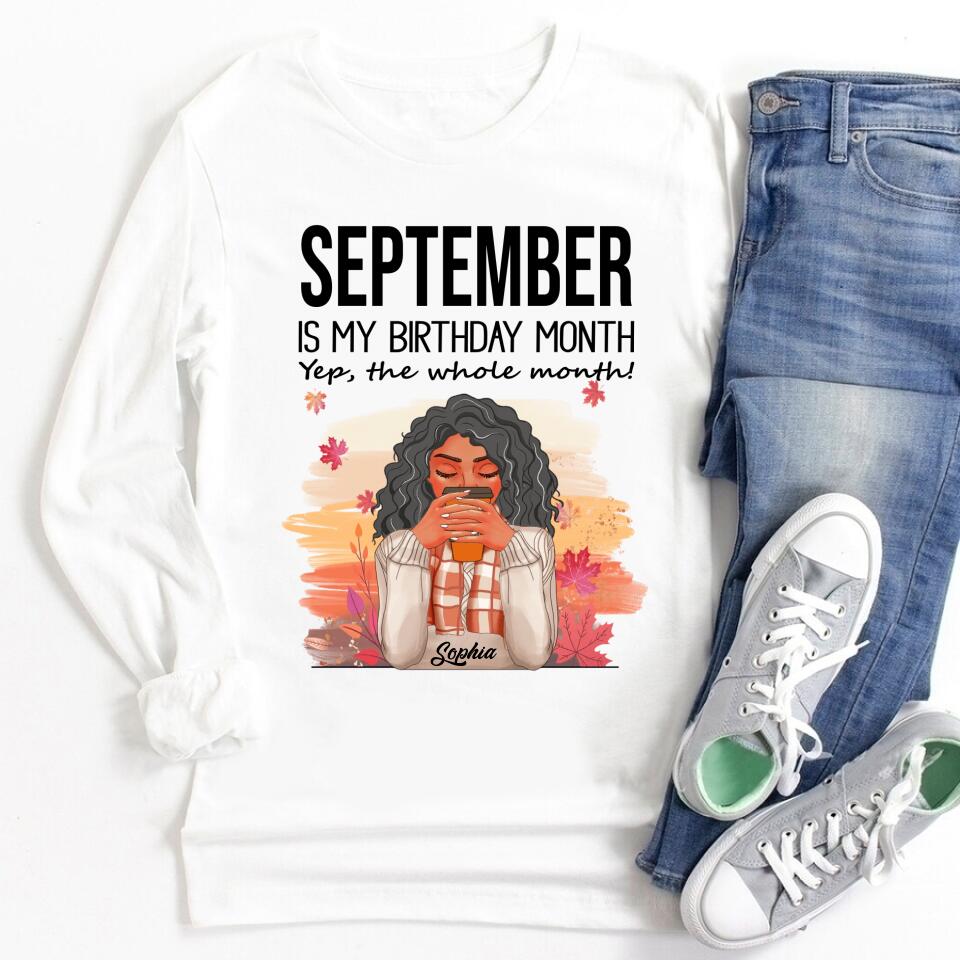 September Birthday Shirt, Custom Birthday Shirt, Queens are Born In September, September Birthday Shirts For Woman, September Birthday Gifts