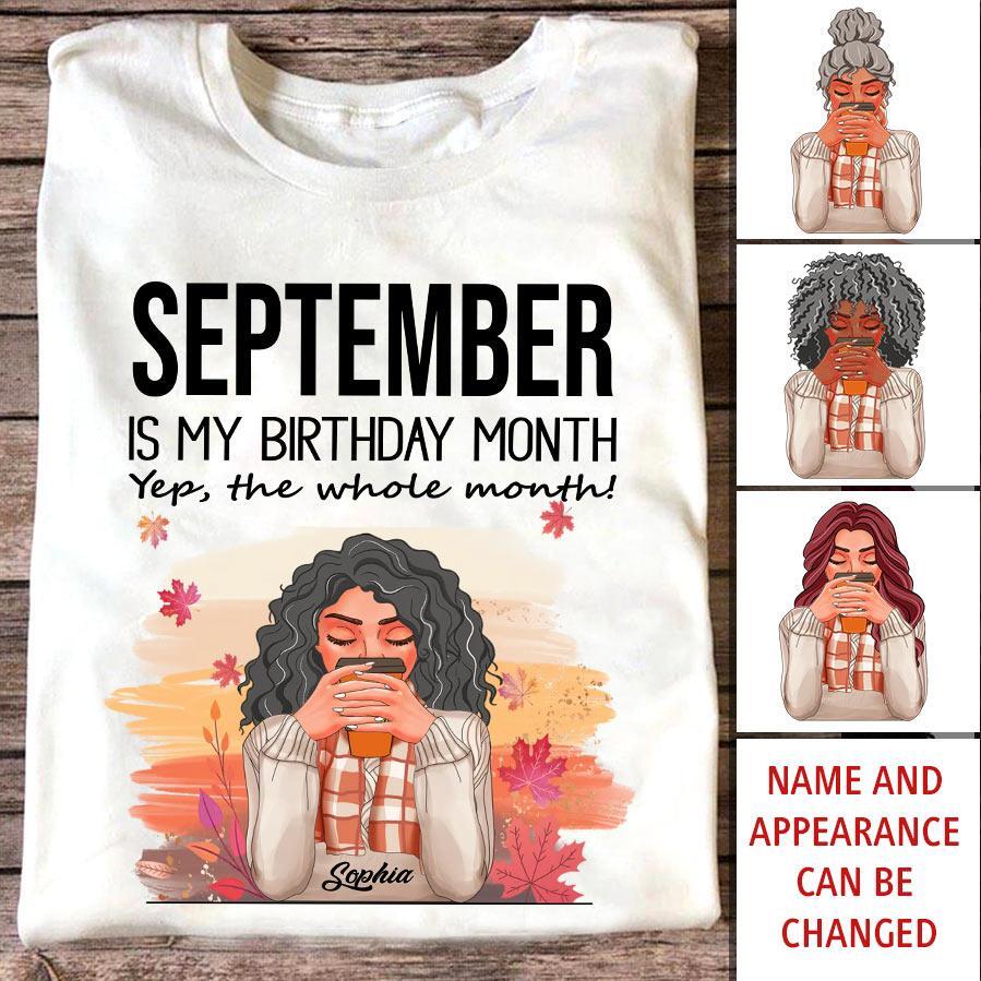 September Birthday Shirt, Custom Birthday Shirt, Queens are Born In September, September Birthday Shirts For Woman, September Birthday Gifts