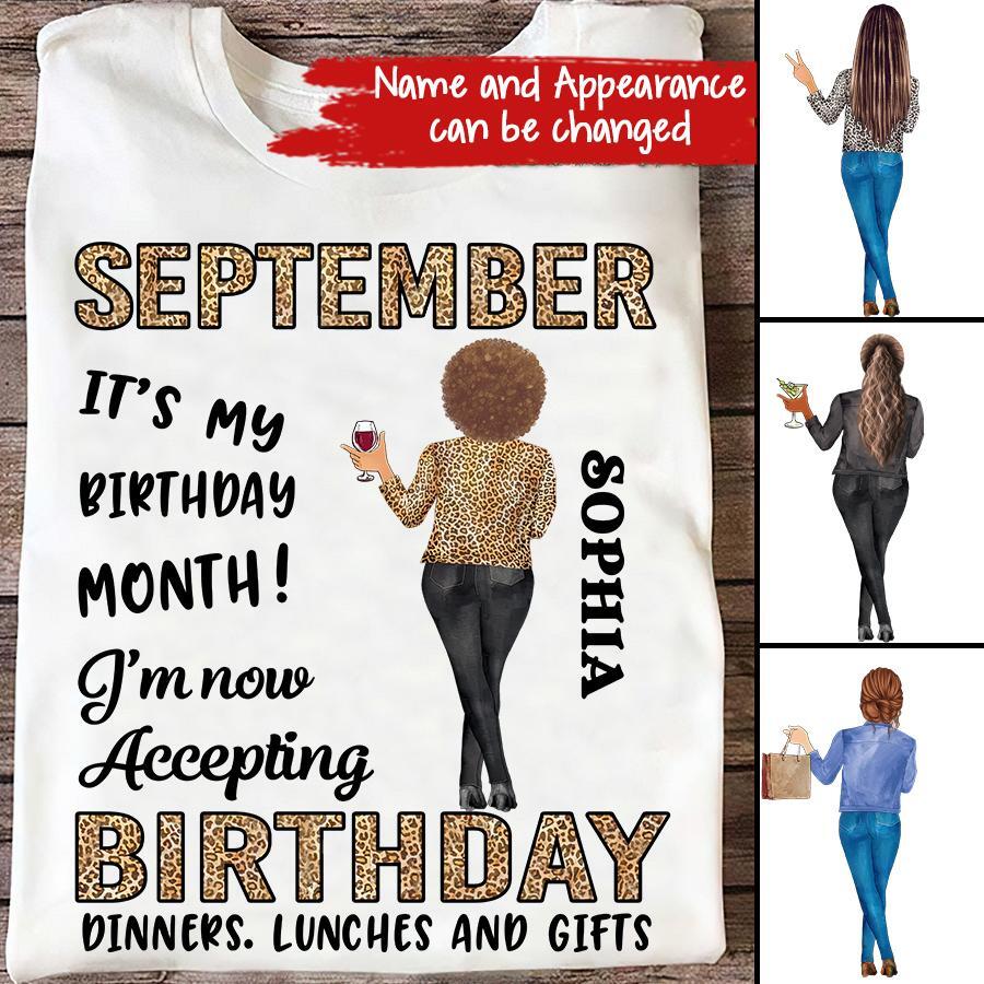 September Birthday Shirt, Custom Birthday Shirt, Queens are Born In September, September Birthday Shirts For Woman, September Birthday Gifts