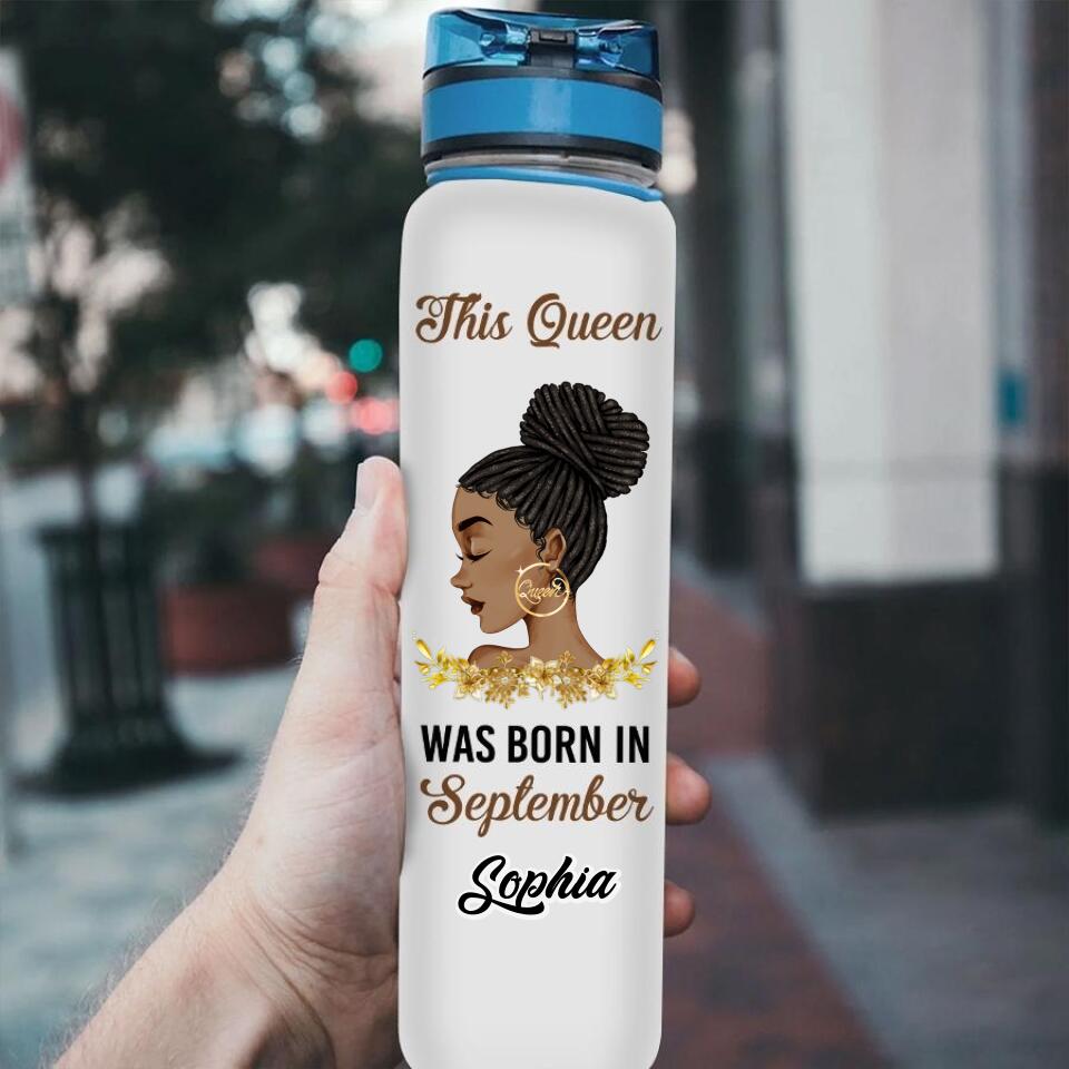 Personalized Water Tracker Bottle - Birthday, Birthday Gift For Her, Girl, Woman, September birthday, September Girl
