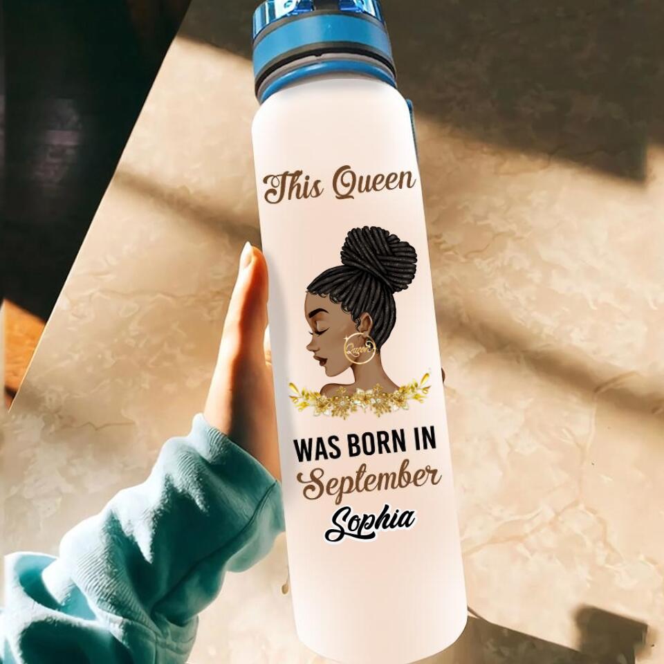 Personalized Water Tracker Bottle - Birthday, Birthday Gift For Her, Girl, Woman, September birthday, September Girl