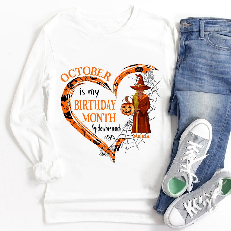 Custom October Birthday Shirt For Woman, Queens are Born In October Gifts, Melanin Afro Woman Shirt, Black Girl Tee, Afro Queen Gift