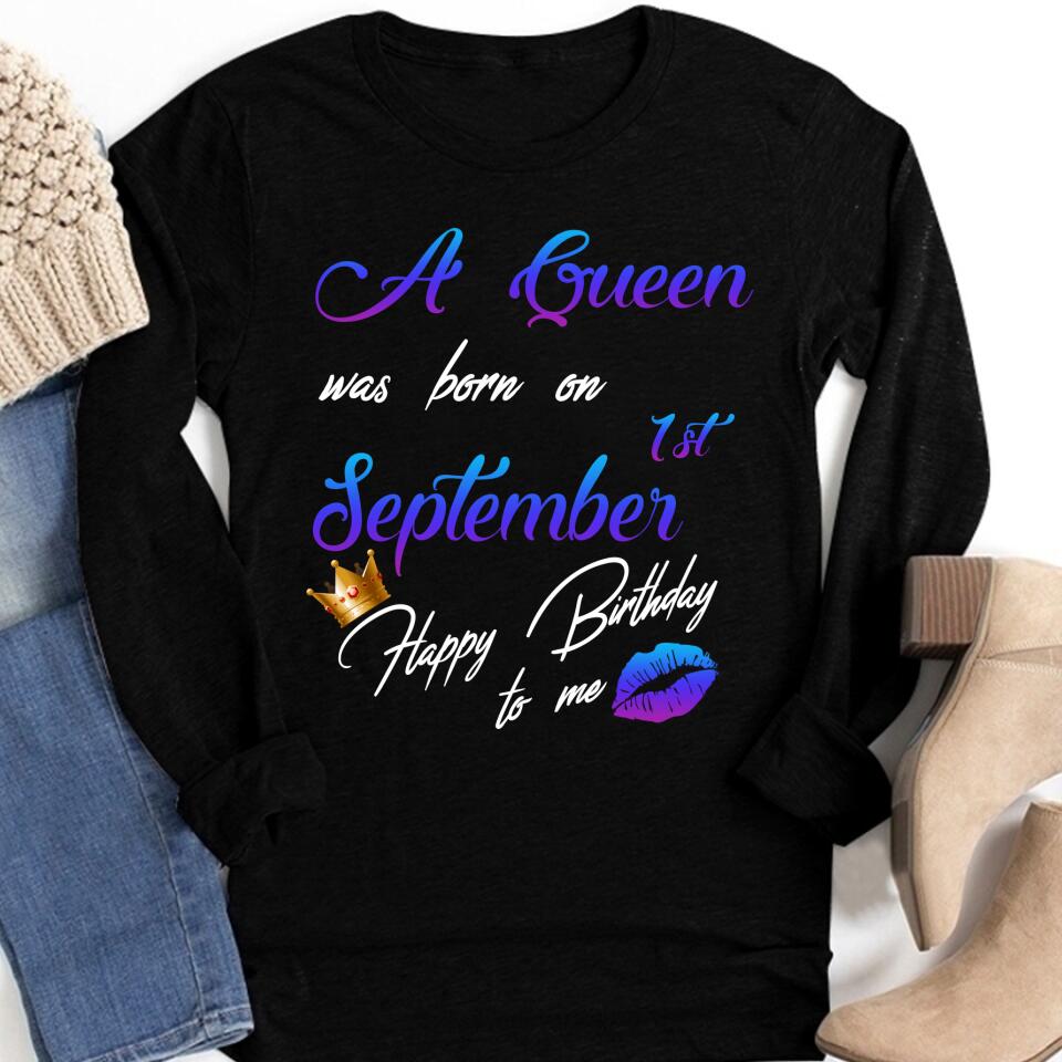 September Birthday Shirt, Custom Birthday Shirt, Queens are Born In September, September Birthday Shirts For Woman, September Birthday Gifts