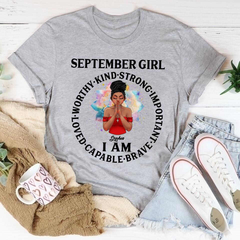 September Birthday Shirt, Custom Birthday Shirt, Queens are Born In September, September Birthday Shirts For Woman, September Birthday Gifts