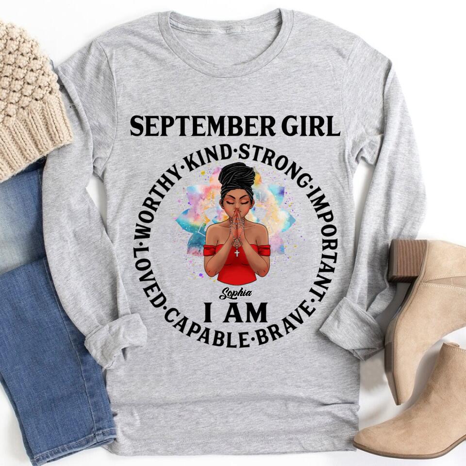 September Birthday Shirt, Custom Birthday Shirt, Queens are Born In September, September Birthday Shirts For Woman, September Birthday Gifts