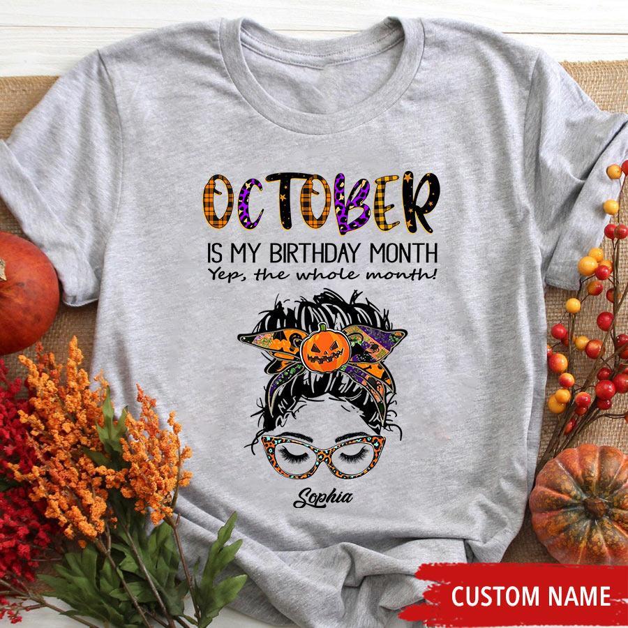 October Birthday Shirt, Custom Birthday Shirt, Queens are Born In October, October Birthday Shirts For Woman, October Birthday Gifts