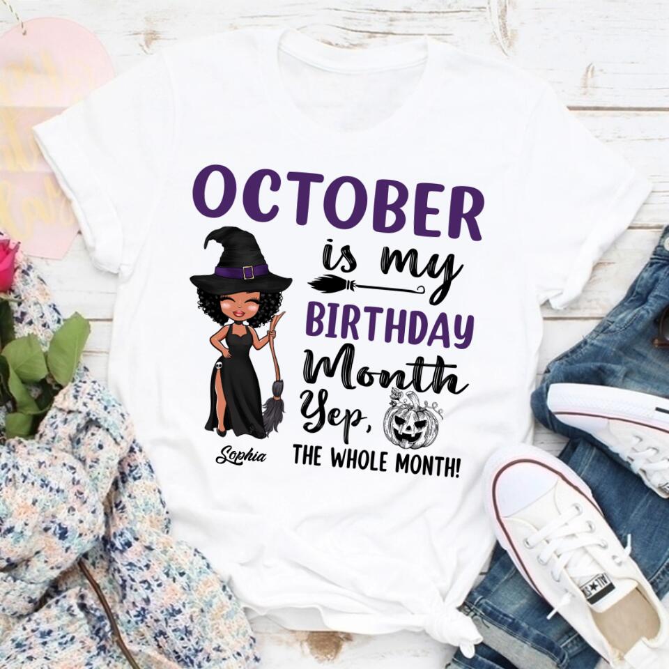 October Birthday Shirt, Custom Birthday Shirt, Queens are Born In October, October Birthday Shirts For Woman, October Birthday Gifts