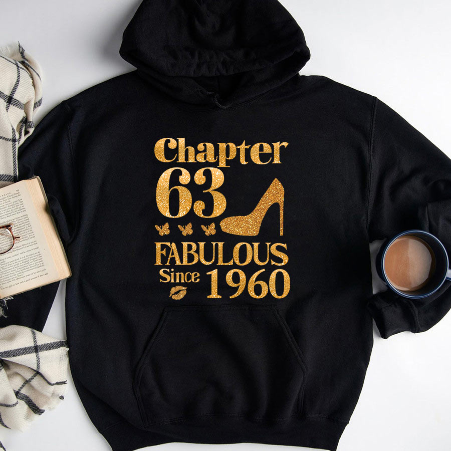 Chapter 63, Fabulous Since 1960 63rd Birthday Unique T Shirt For Woman, Her Gifts For 63 Years Old , Turning 63 Birthday Cotton Shirt