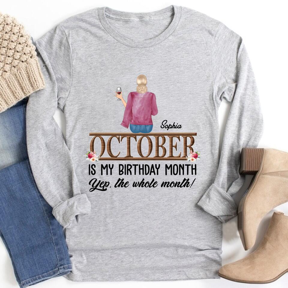October Birthday Shirt, Custom Birthday Shirt, Queens are Born In October, October Birthday Shirts For Woman, October Birthday Gifts