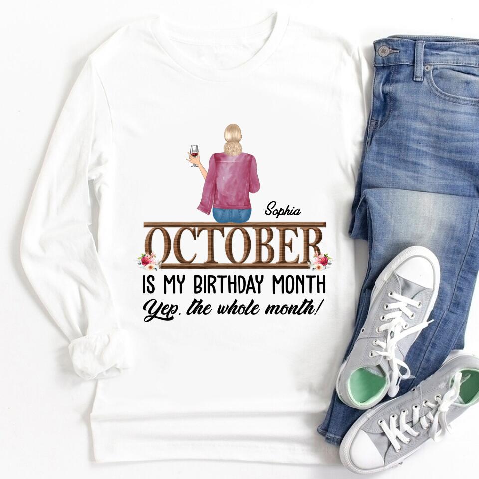 October Birthday Shirt, Custom Birthday Shirt, Queens are Born In October, October Birthday Shirts For Woman, October Birthday Gifts