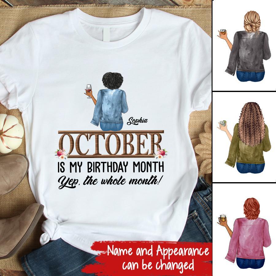 October Birthday Shirt, Custom Birthday Shirt, Queens are Born In October, October Birthday Shirts For Woman, October Birthday Gifts