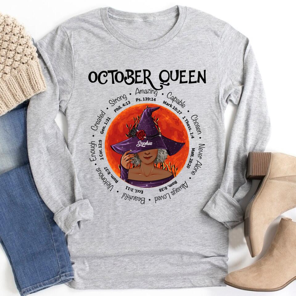 October Birthday Shirt, Custom Birthday Shirt, Queens are Born In October, October Birthday Shirts For Woman, October Birthday Gifts