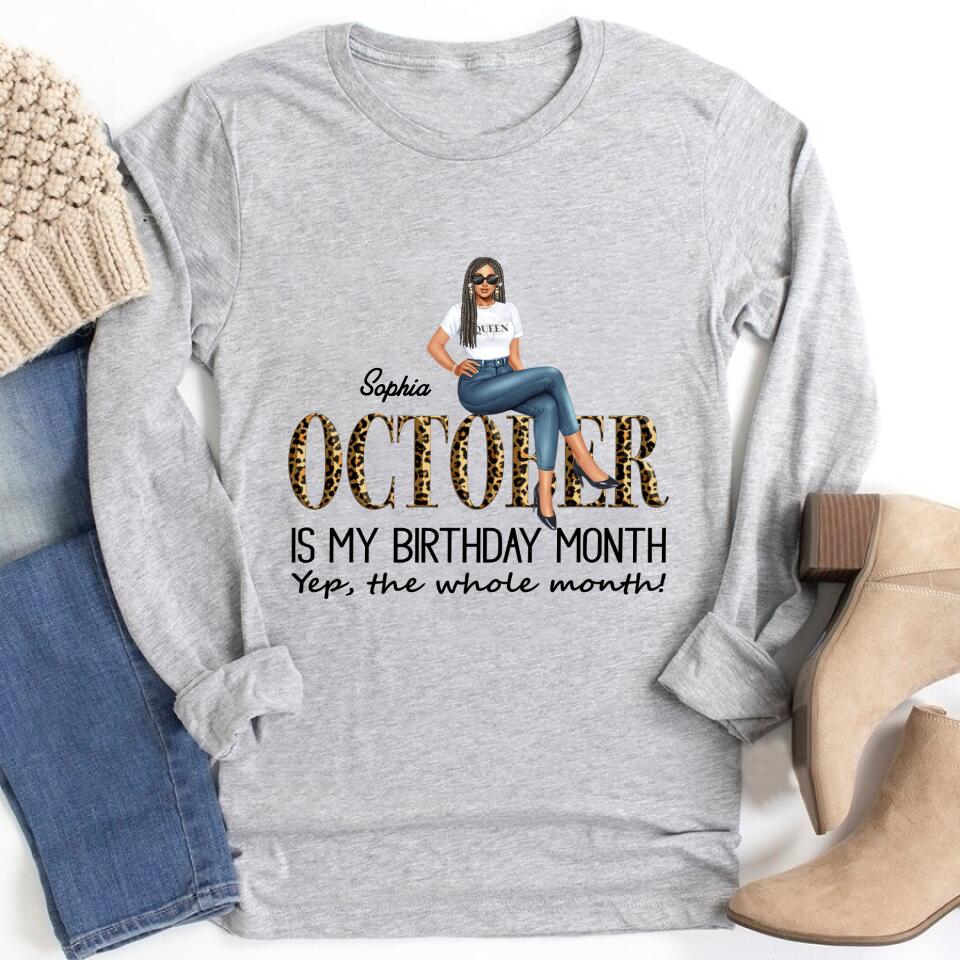 October Birthday Shirt, Custom Birthday Shirt, Queens are Born In October, October Birthday Shirts For Woman, October Birthday Gifts