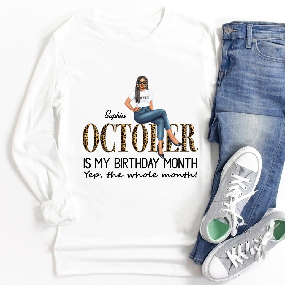 October Birthday Shirt, Custom Birthday Shirt, Queens are Born In October, October Birthday Shirts For Woman, October Birthday Gifts